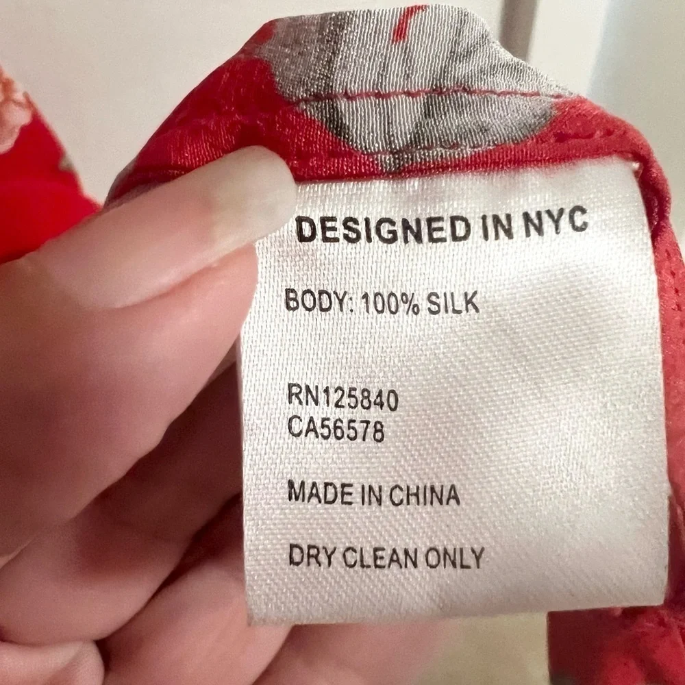 Intermix Cleo Silk red floral mini Dress